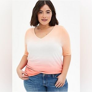 Torrid Favorite Super Soft Tunic in Dip Dye Peach sz 3